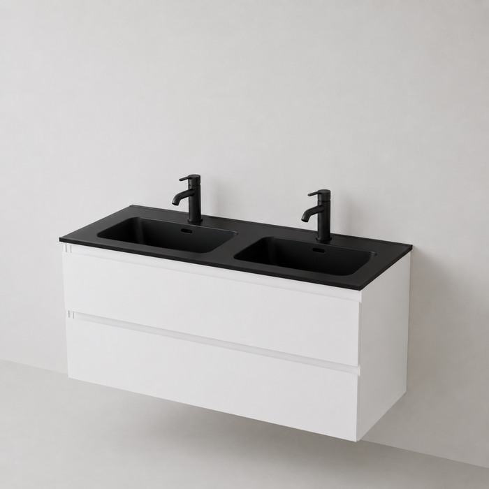 Meuble de salle de bain suspendu STEP Blanc Mat - Sanizeo