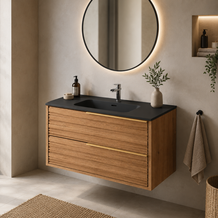 Meuble de salle de bain suspendu BAMBOO