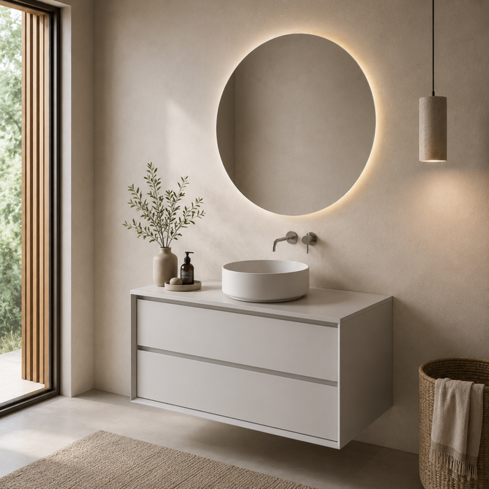 Meuble de salle de bain suspendu COOL Blanc - Sanizeo