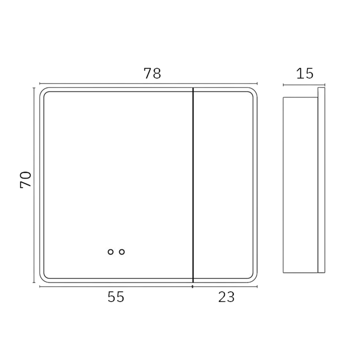 Miroir Armoire de Toilette LED AURA