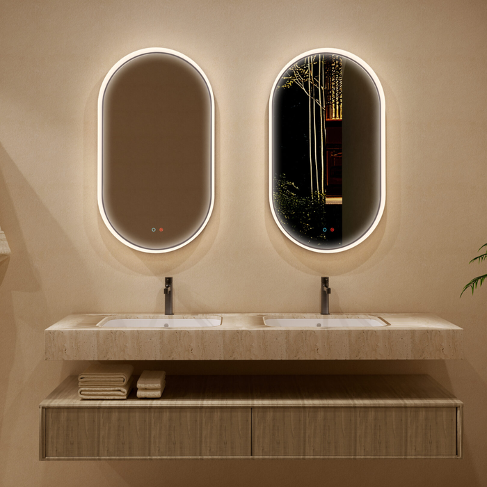 Miroir Lumineux Anti-Buée Tri-LED BARI - LEDIMEX - Sanizeo