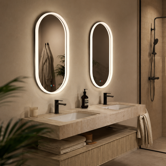 Miroir Lumineux Anti-Buée Tri-LED BARI - LEDIMEX - Sanizeo