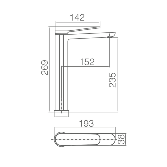 Mitigeur Haut DINAMARCA - Sanizeo