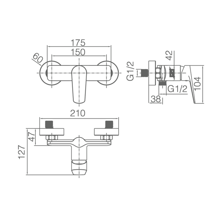 Mitigeur de Douche BELGICA - Sanizeo