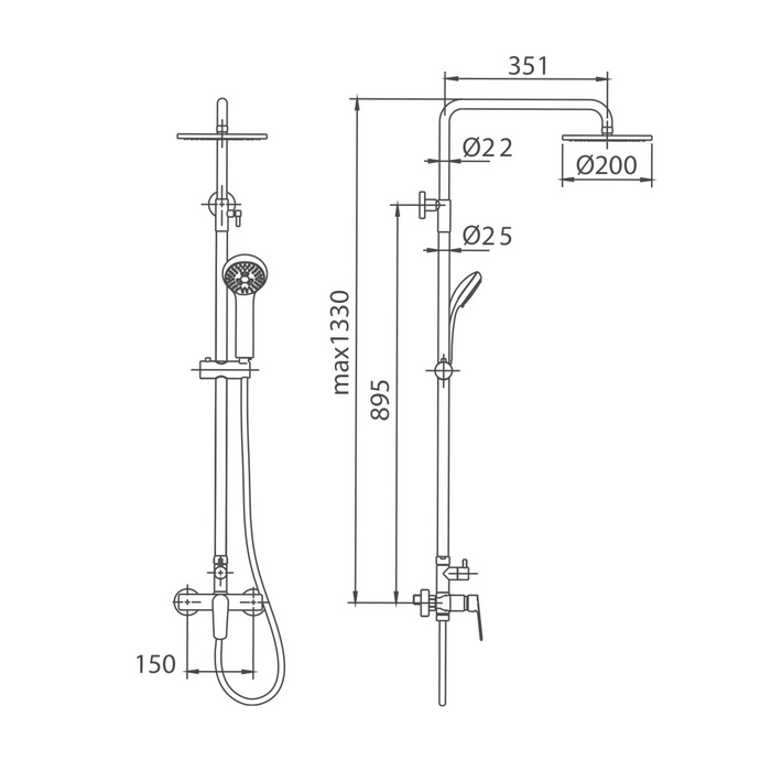 Colonne de Douche BELGICA - Sanizeo