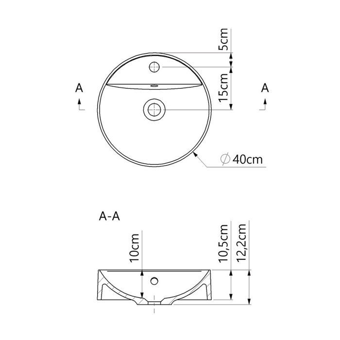 Vasque à poser BJORN Blanc Brillant