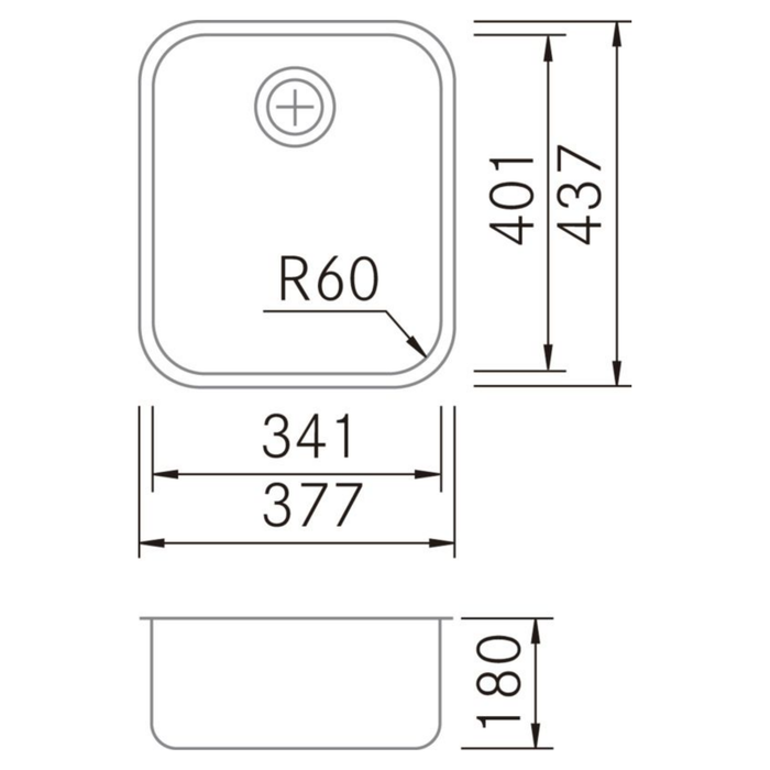 Évier sous plan Acier Inoxydable BM TOP - Sanizeo