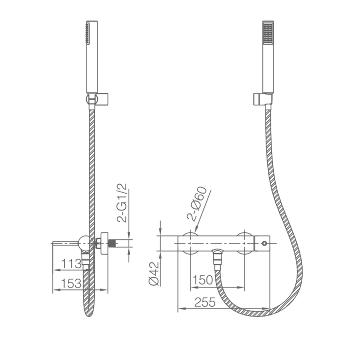 Mitigeur de Baignoire Thermostatique GENOVA - Sanizeo