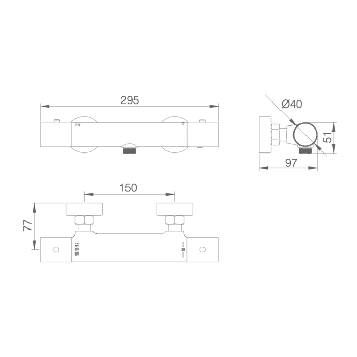 Mitigeur de Douche Thermostatique GENOVA - Sanizeo