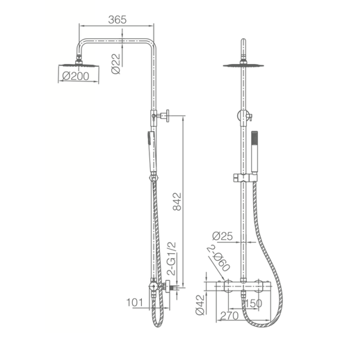 Colonne de Douche Thermostatique GENOVA - Sanizeo