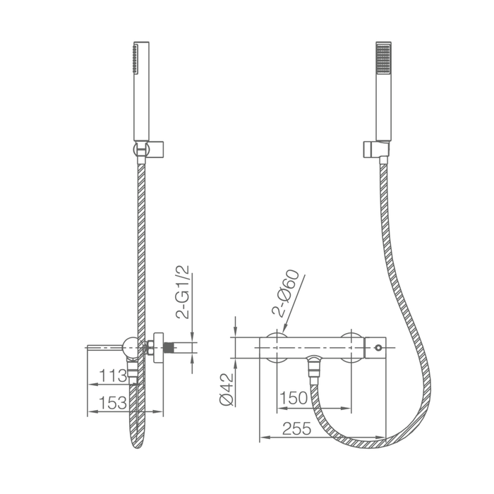 Mitigeur de Douche Thermostatique MONZA - Sanizeo