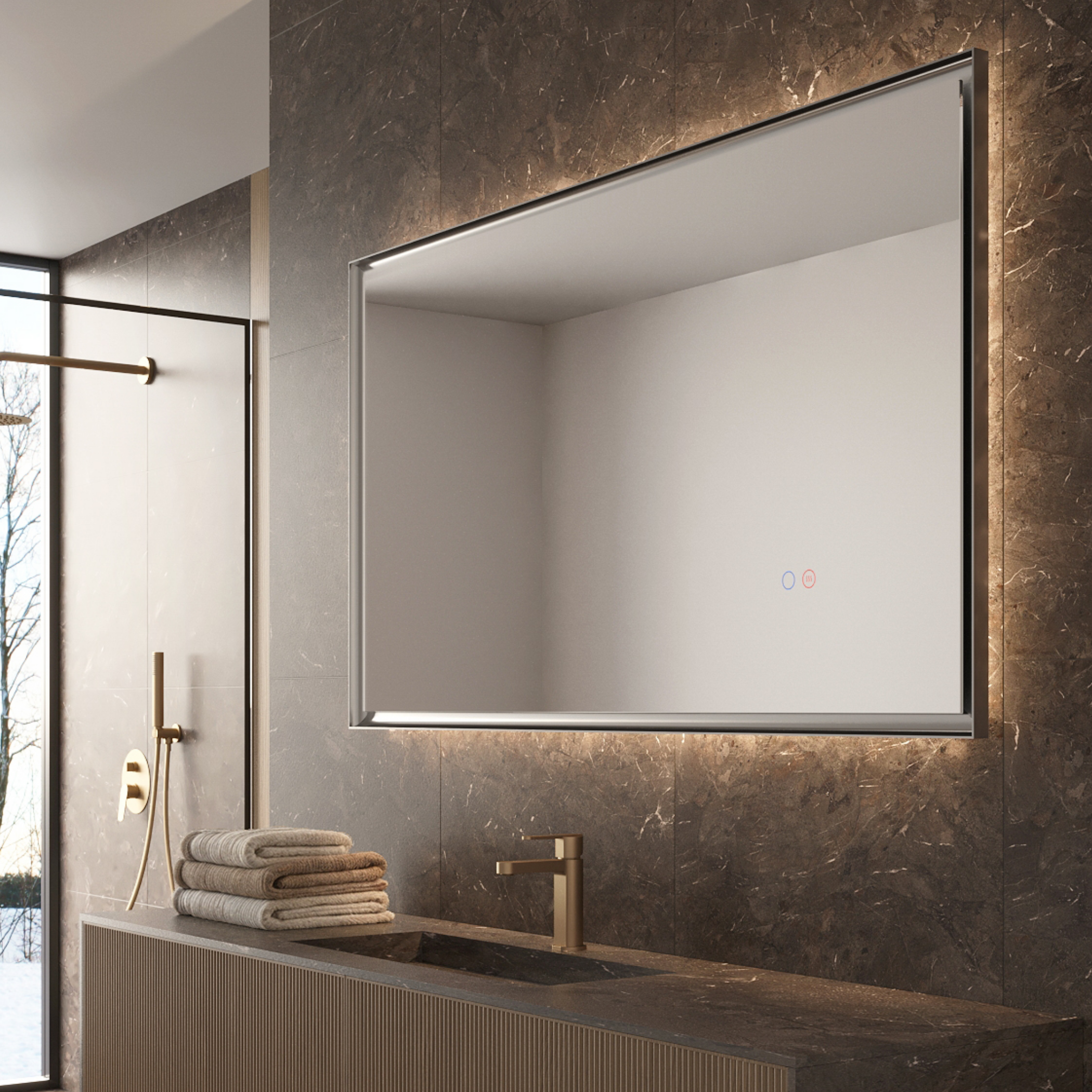 Miroir LED CALIFORNIA Tri-LED anti-buée