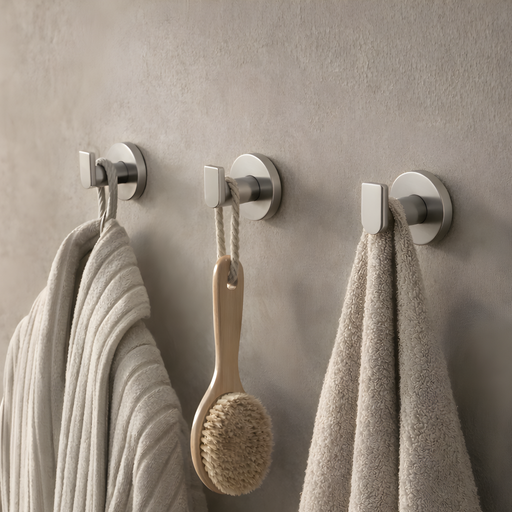 Lot de Patères et Porte serviette PRACTIC - Sanizeo