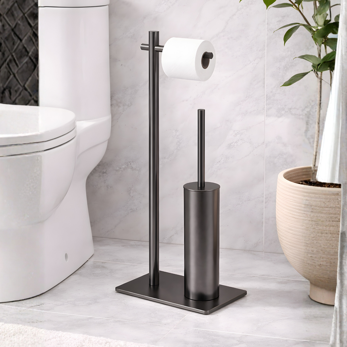 Porte papier WC avec balai intégré PRACTIC