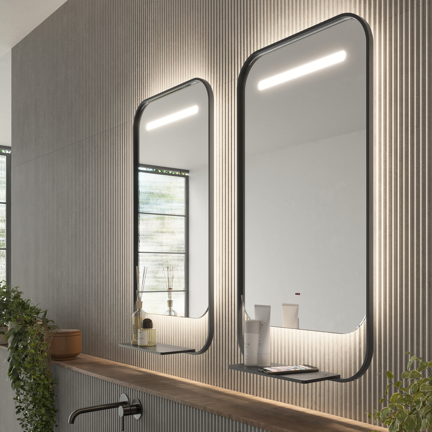 Miroir LED CONCEPT avec chargeur induction