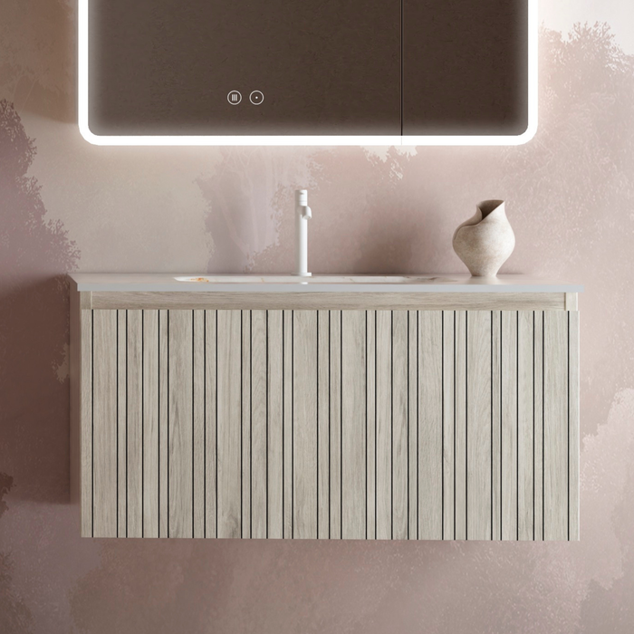 Meuble Suspendu FER 1 Coloris Blanc NOFER Sanizéo DECOSAN - Visuel d'ambiance
