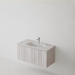 Meuble Suspendu FER 1 Coloris Blanc NOFER Sanizéo DECOSAN - Vasque LANICOR Porcelaine Marbré Blanc
