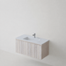 Meuble Suspendu FER 1 Coloris Blanc NOFER Sanizéo DECOSAN - Vasque VOLTERRA Céramique Blanc Brillant