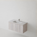 Meuble Suspendu FER 1 Coloris Blanc NOFER Sanizéo DECOSAN - Vasque VOLTERRA Céramique Blanc Mat