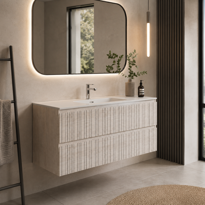 Meuble Suspendu FER Coloris Blanc NOFER Sanizéo DECOSAN - Visuel d'ambiance