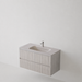 Meuble Suspendu FER Coloris Blanc NOFER Sanizéo DECOSAN - Vasque LANICOR Porcelaine Taupe