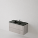 Meuble Suspendu FER Coloris Blanc NOFER Sanizéo DECOSAN - Vasque LANIC Porcelaine Marbré Noir