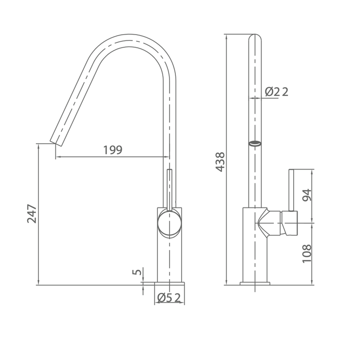Mitigeur de Cuisine KENIA - Sanizeo