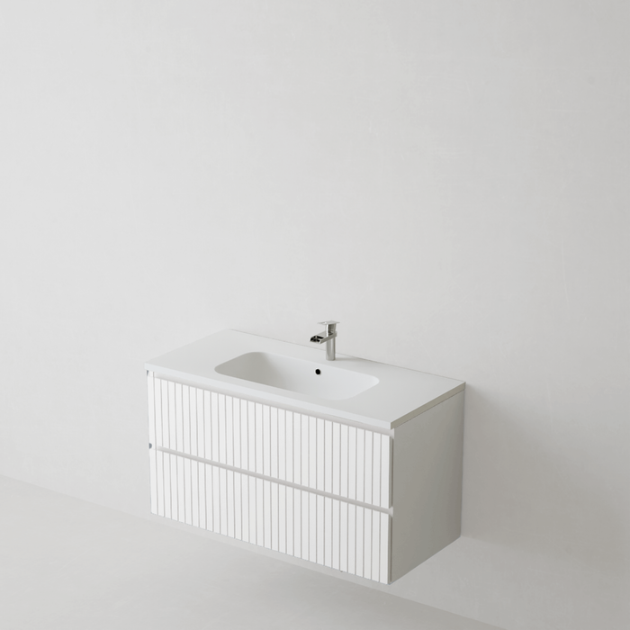 Meuble de salle de bain suspendu GLOW Blanc