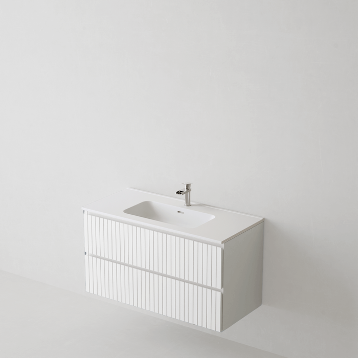 Meuble de salle de bain suspendu GLOW Blanc