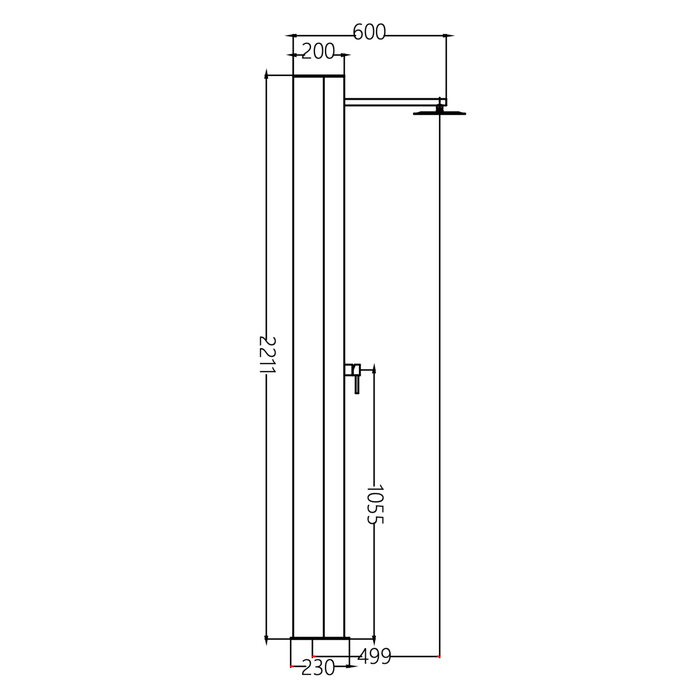 Douche extérieure PHOENIX Réservoir Solaire