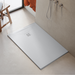 Receveur de douche extra plat 3 cm HALDOR LAVABERG Gris RAL 7040 — installé dans une salle de bain moderne