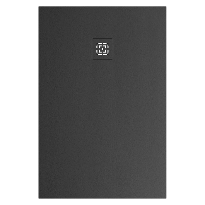 Receveur de douche extra plat 3 cm HALDOR LAVABERG Noir RAL 9005 — vue de dessus