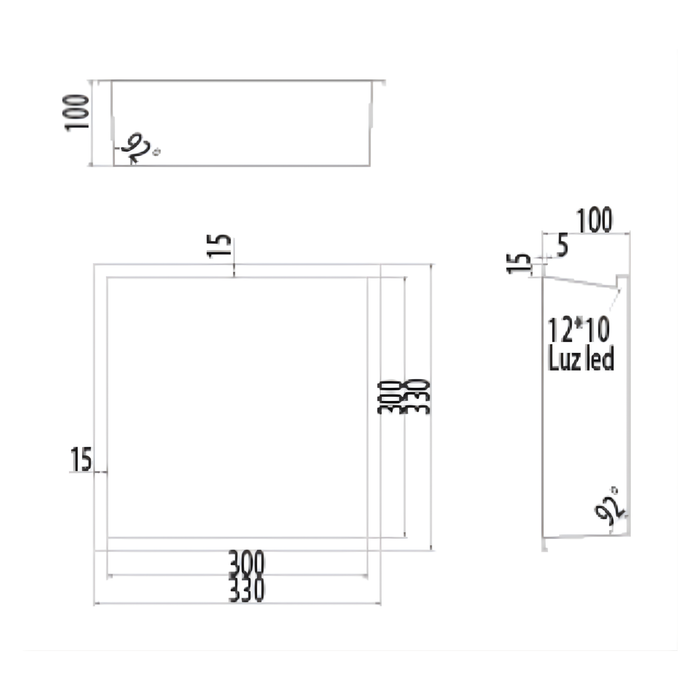 Niche Murale LED INDIC Acier Inoxydable