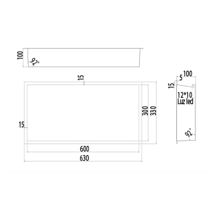 Niche Murale LED OCEANIC Acier Inoxydable