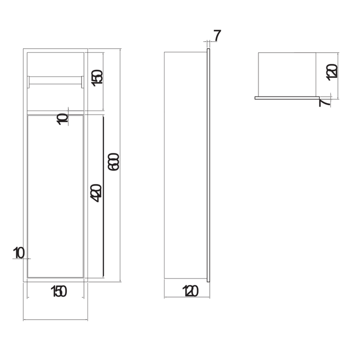 Niche Murale EGEAN Acier Inoxydable