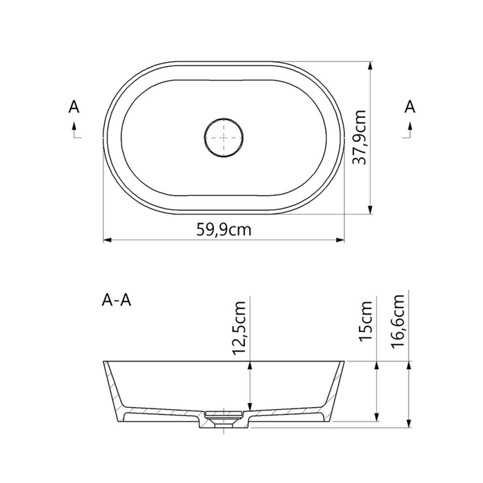 Vasque à poser KARIN Blanc Brillant
