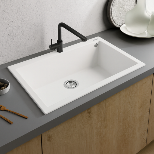 Évier sur plan Kératek Blanc KERA - Sanizeo