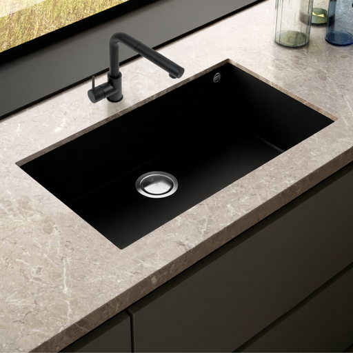 Évier sous plan Kératek Noir KERA - Sanizeo