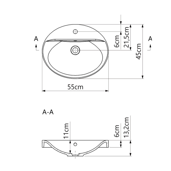Vasque à encastrer LEIF Blanc Brillant