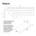 Receveur de douche extra plat 3 cm MAGNUS LAVABERG  — tableau des tailles