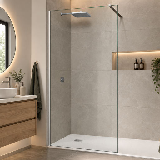 Paroi de Douche MONT BLANC CC Chrome - SUPERBAN - Sanizeo