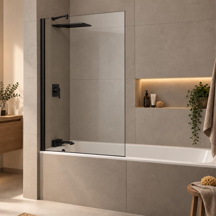 Mampara de bañera MONT BLANC CC Negro - SUPERBAN