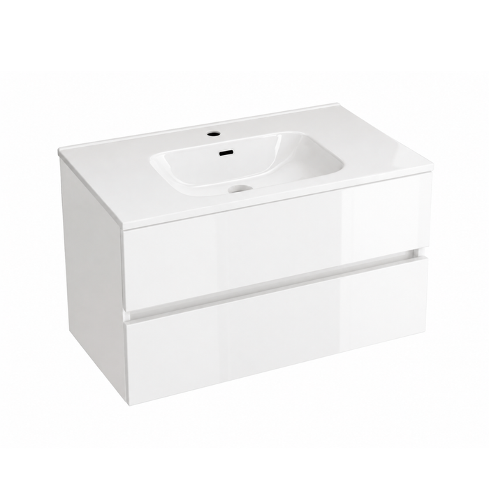 Meuble de salle de bain suspendu ICON Blanc - Sanizeo