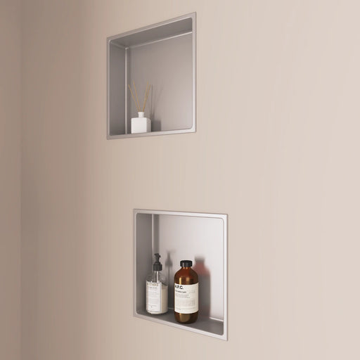 Niche de Douche Murale NOOK 30 Gris - ITALBOX Sanizeo - installée dans une salle de bain