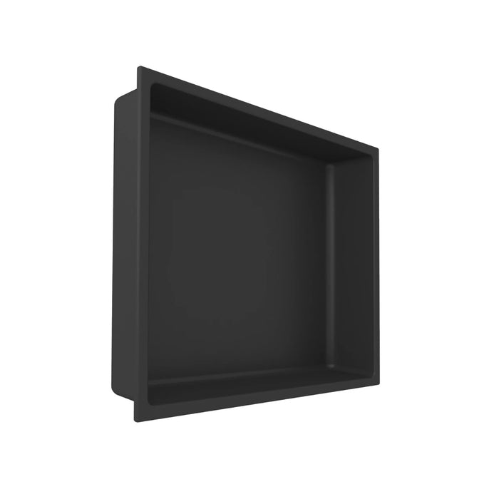 Niche de Douche Murale NOOK 30 Noir - ITALBOX Sanizeo - vue sur fond blanc