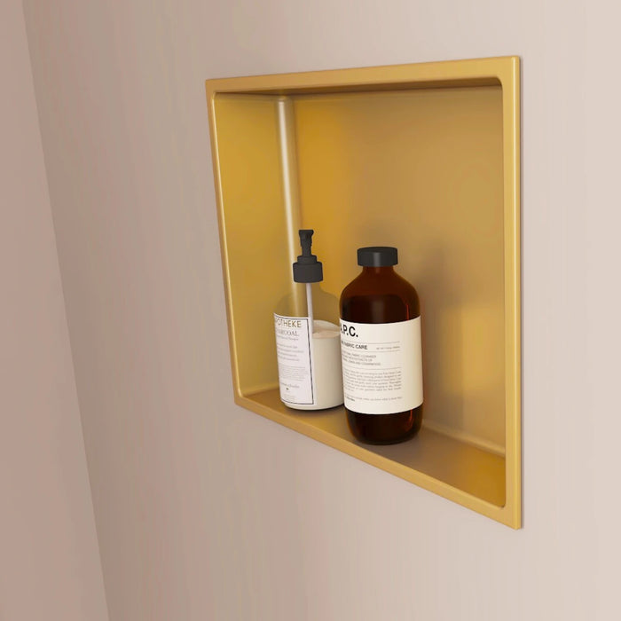 Niche de Douche Murale NOOK 30 Or - ITALBOX Sanizeo - installée dans une salle de bain
