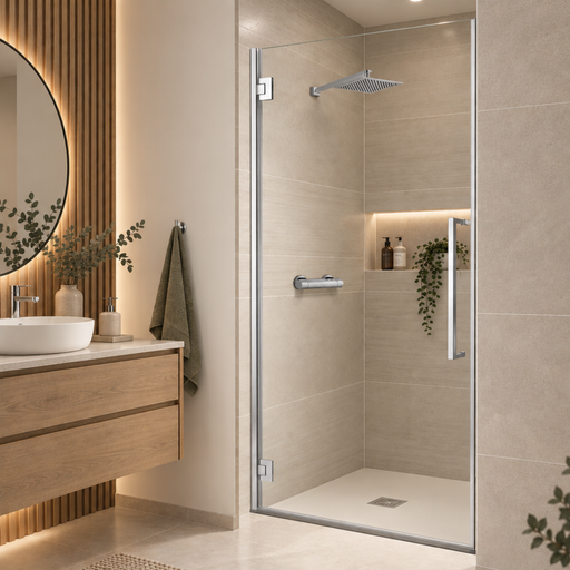 Paroi de Douche ORLY 1P Chrome - SUPERBAN - Sanizeo
