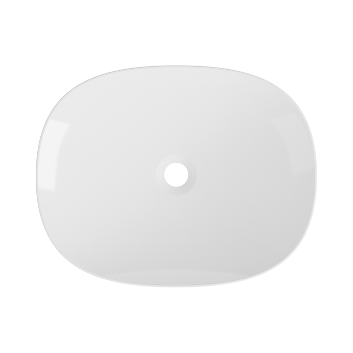 Vasque à poser ovale OSCAR Blanc Brillant