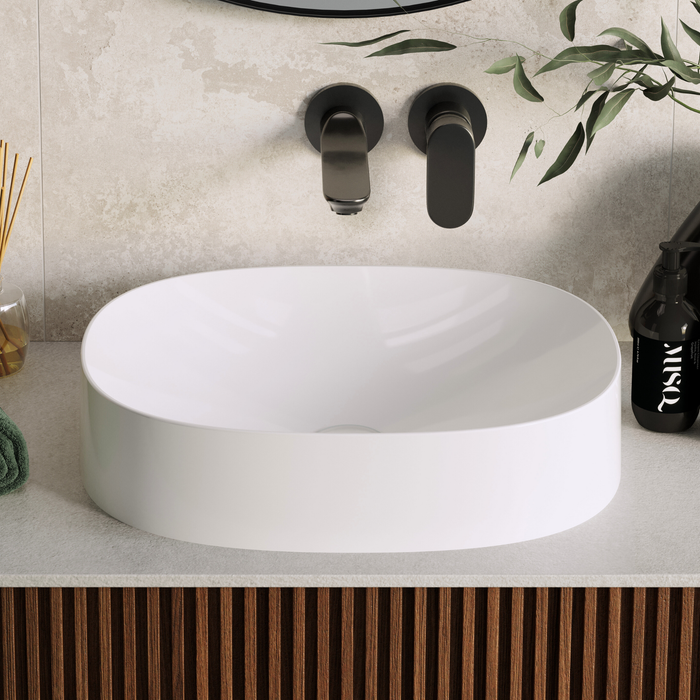 Vasque à poser ovale OSCAR Blanc Brillant