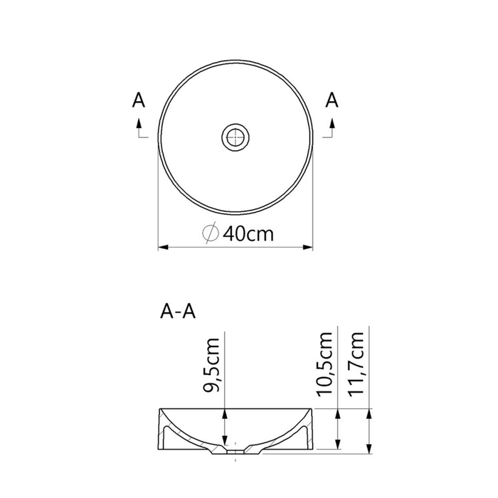 Vasque à poser ronde OSCAR Blanc Brillant